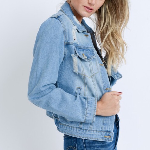 NWT Light Blue Denim Jacket - Picture 2 of 3